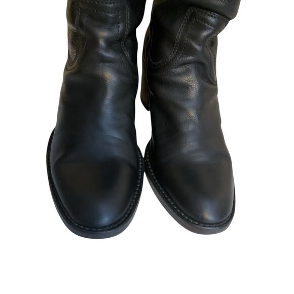 RALPH LAUREN COLLECTION Purple Label Black Leather Over the Knee Boots 6.5 Italy - Picture 7 of 16